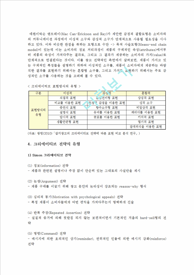 [사회과학][광고론] 광고크리에이티브 소구, 전략 조사.hwp